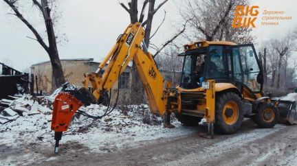 Аренда Экскаватор погрузчик c гидромолотом + самос  - купить на сайте объявлений Симферополь онлайн