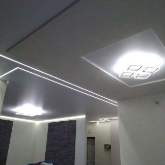 Натяжные потолки световые линии уровни подсветки  Армавир