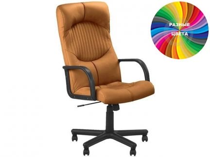 Кресло руководителя Гермес кожа черная  Армавир