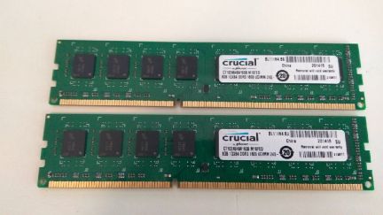 Сrucial ddr3 8gb 1600mhz 2 штуки  - купить на сайте объявлений Армавир онлайн